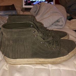 Women’s size 7.5 suede green VANS